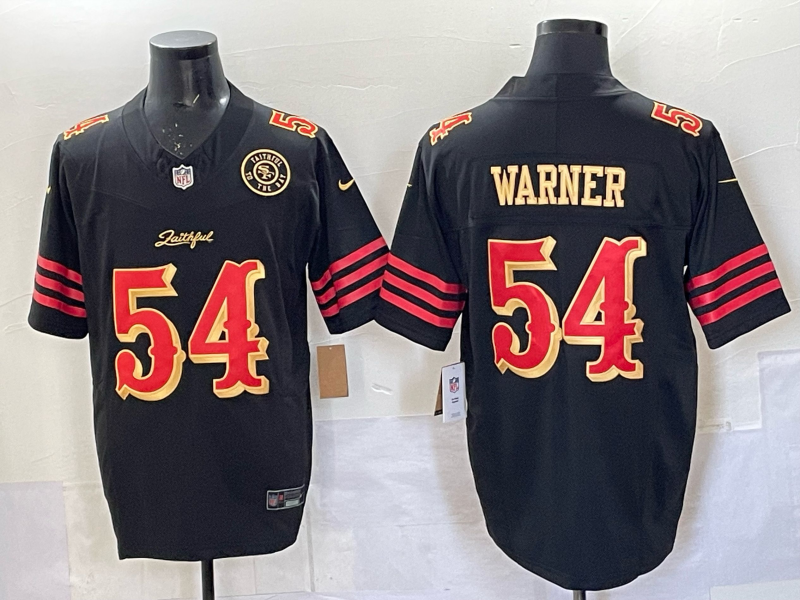 Men San Francisco 49ers #54 Warner black Limited Nike NFL 2025 Jersey 04->san francisco 49ers->NFL Jersey